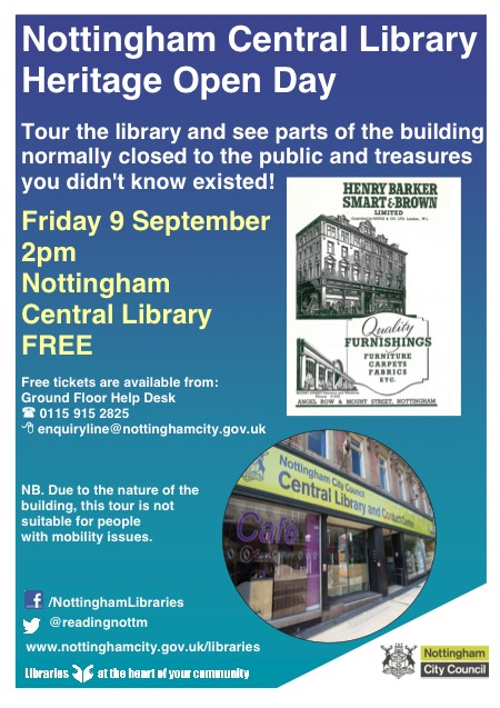 Central Library Open Day | NOTTINGHAMSHIRE LOCAL HISTORY ASSOCIATION